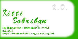 kitti dobriban business card